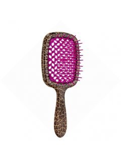 Janeke Superbrush SP230MAC - Щітка для волосся леопардова з малиновим