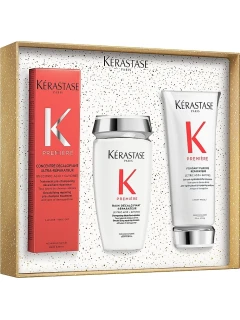 Premiere Luxury Holiday Gift Set - Набор ухода за волосами: подготовительное средство, шампунь и кондиционердля всех типов поврежденных волос